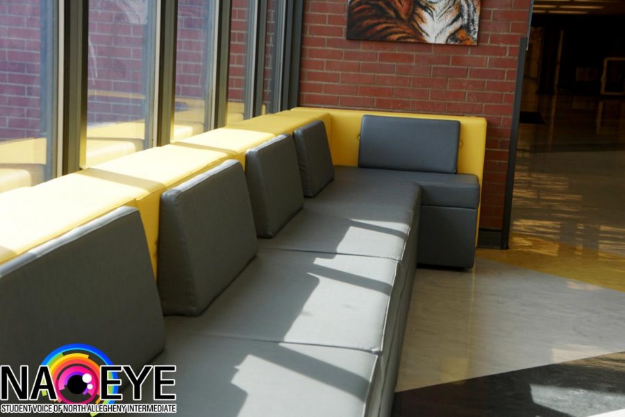 Lounge couches outside of the main office