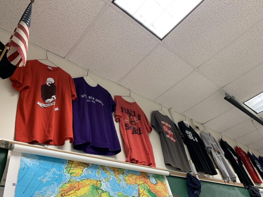 Mr. Hildenbrands extensive collection of AP HuG-themed T-shirts serve as a badge of honor for the cult members. 