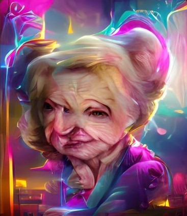 An AI-generated image of legendary comedienne  Betty White.