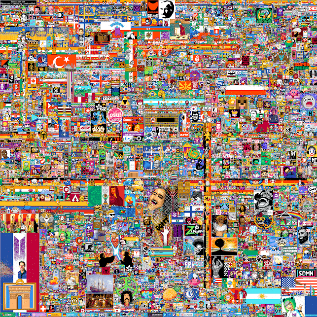 r/Place in the last few minutes before its destruction.