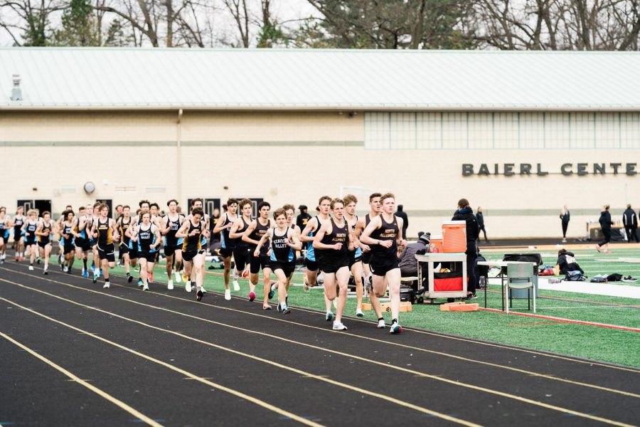 NA+Track+and+Field+athletes+practice+at+Newman+stadium+during+the+2022+season.